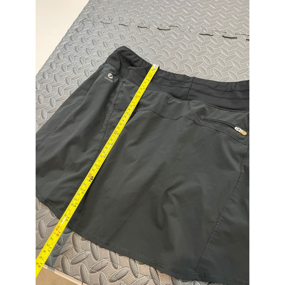 Oiselle Running Skort Womens 10 Black Athletic Skirt with Built-in Shorts - Picture 9 of 9